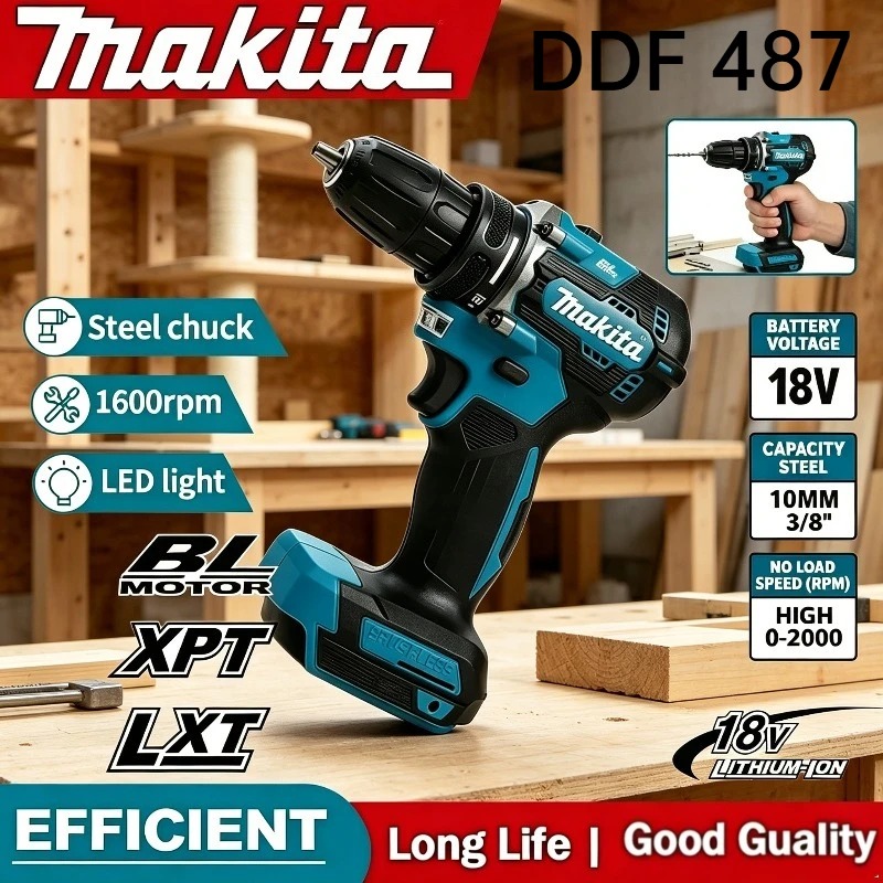 Makita Drill Ddf484 - Makita DDF487 18V Brushless Cordless Drill