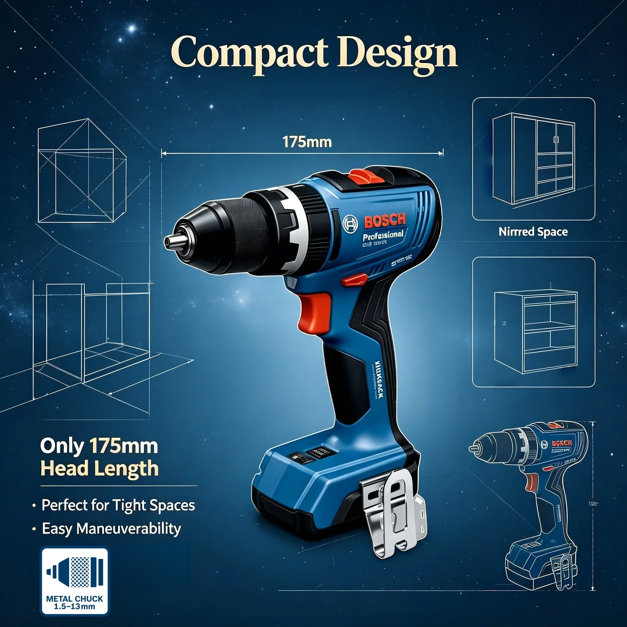 Bosch Drill Gsb 18V - BOSCH GSB 18V-65 Brushless Cordless Drill