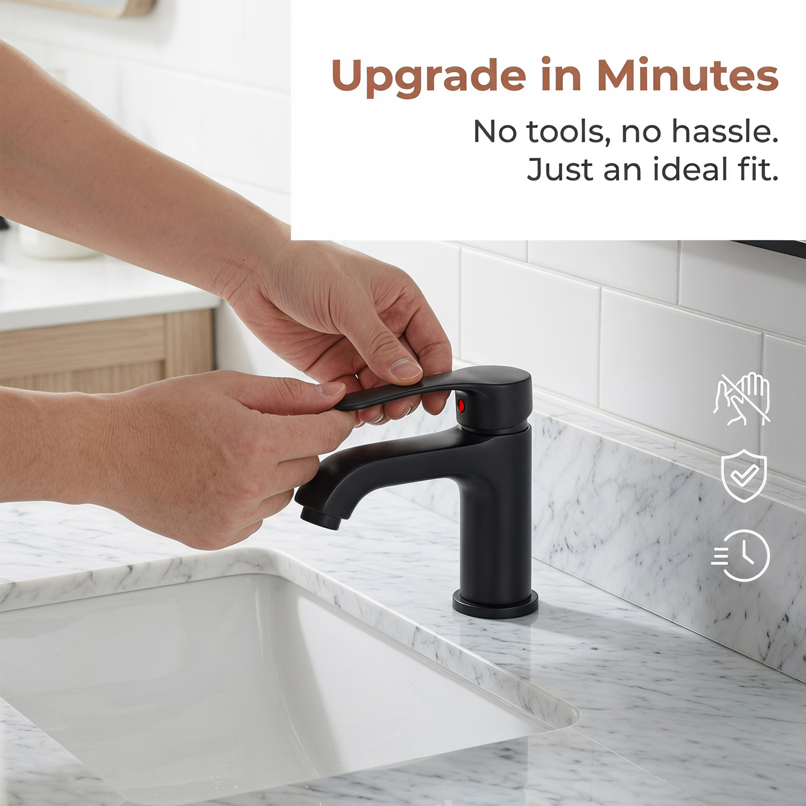 Single Lever Black Faucet Hand - Basin Mixer Cartridge review and price